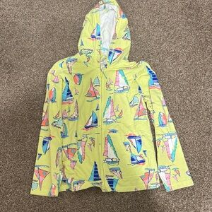 Yellow Sailboat Print Hoodie